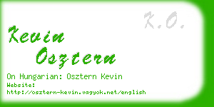 kevin osztern business card